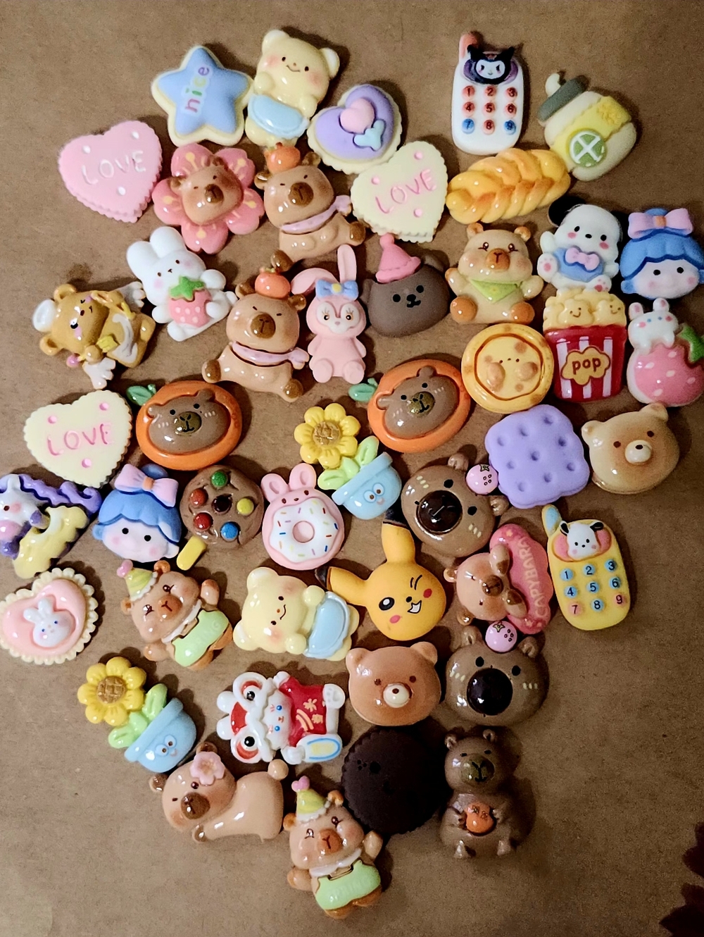 Assorted Cute Animal & Food Resin Charms - Multicolor Kids Toy Accessories